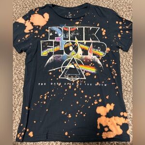 Women’s small Pink Floyd tee shirt bleach dye